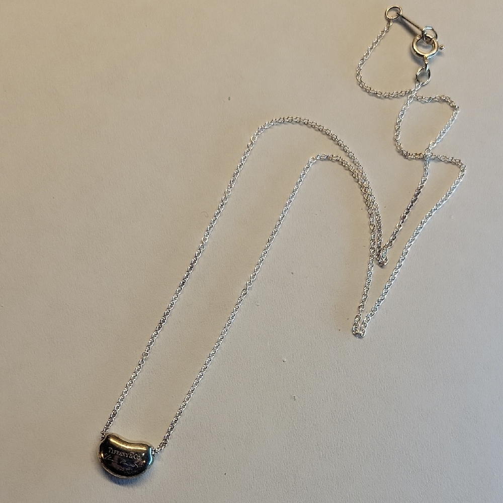 Tiffany & Co. Silver Bean Necklace